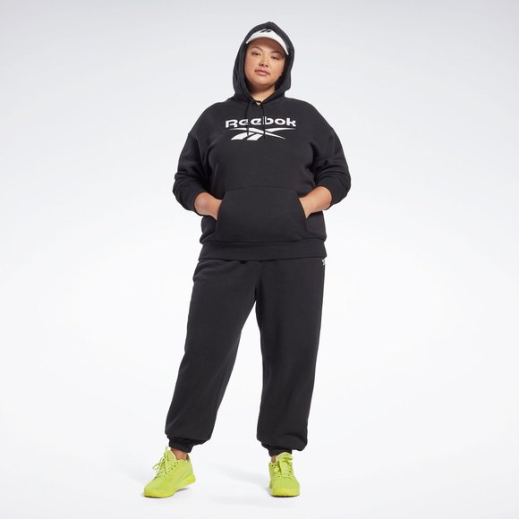 New REEBOK Plus Size Identity Logo Fleece Hoodie - Picture 4 of 12